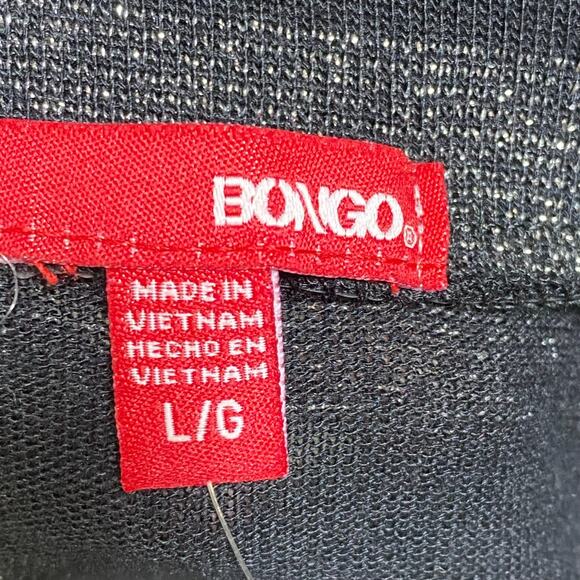 VTG Bongo Womens Y2K Striped Sweater Dress Size L Off Shoulder Belted Grunge - Picture 5 of 10